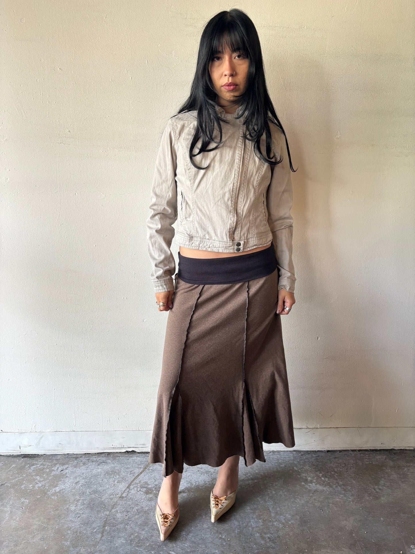 Vintage Asymmetrical Zip Up Jacket