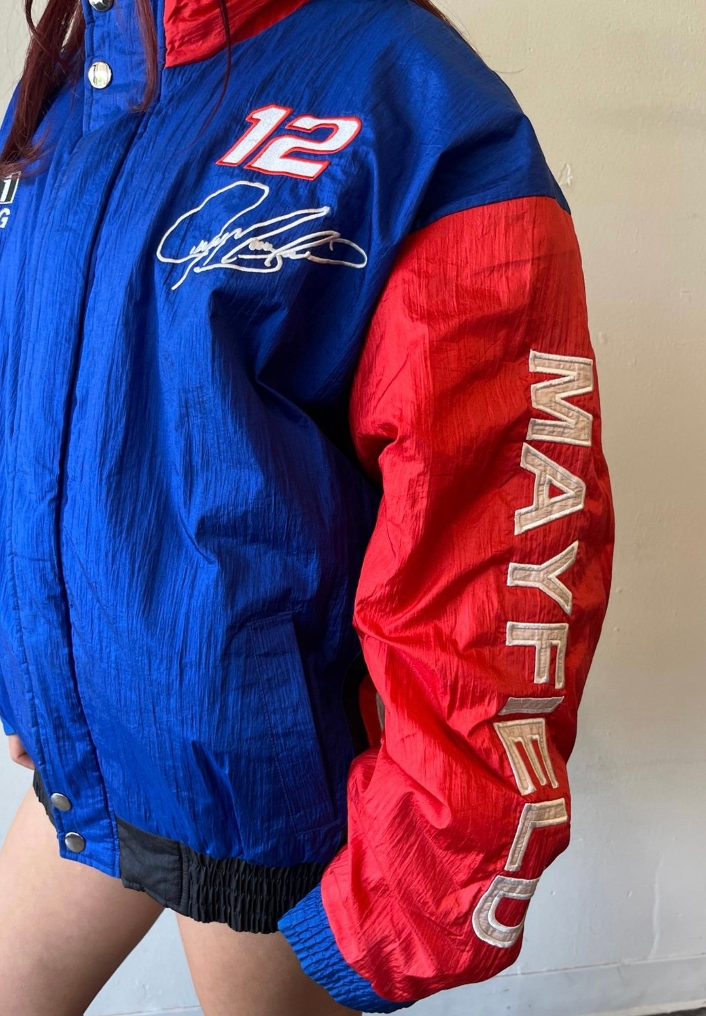Vintage Jeremy Mayfield NASCAR Racing Puffer Jacket