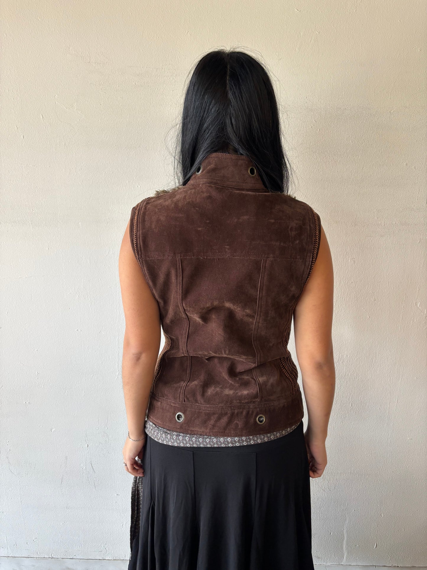 Vintage Brown Fur Vest