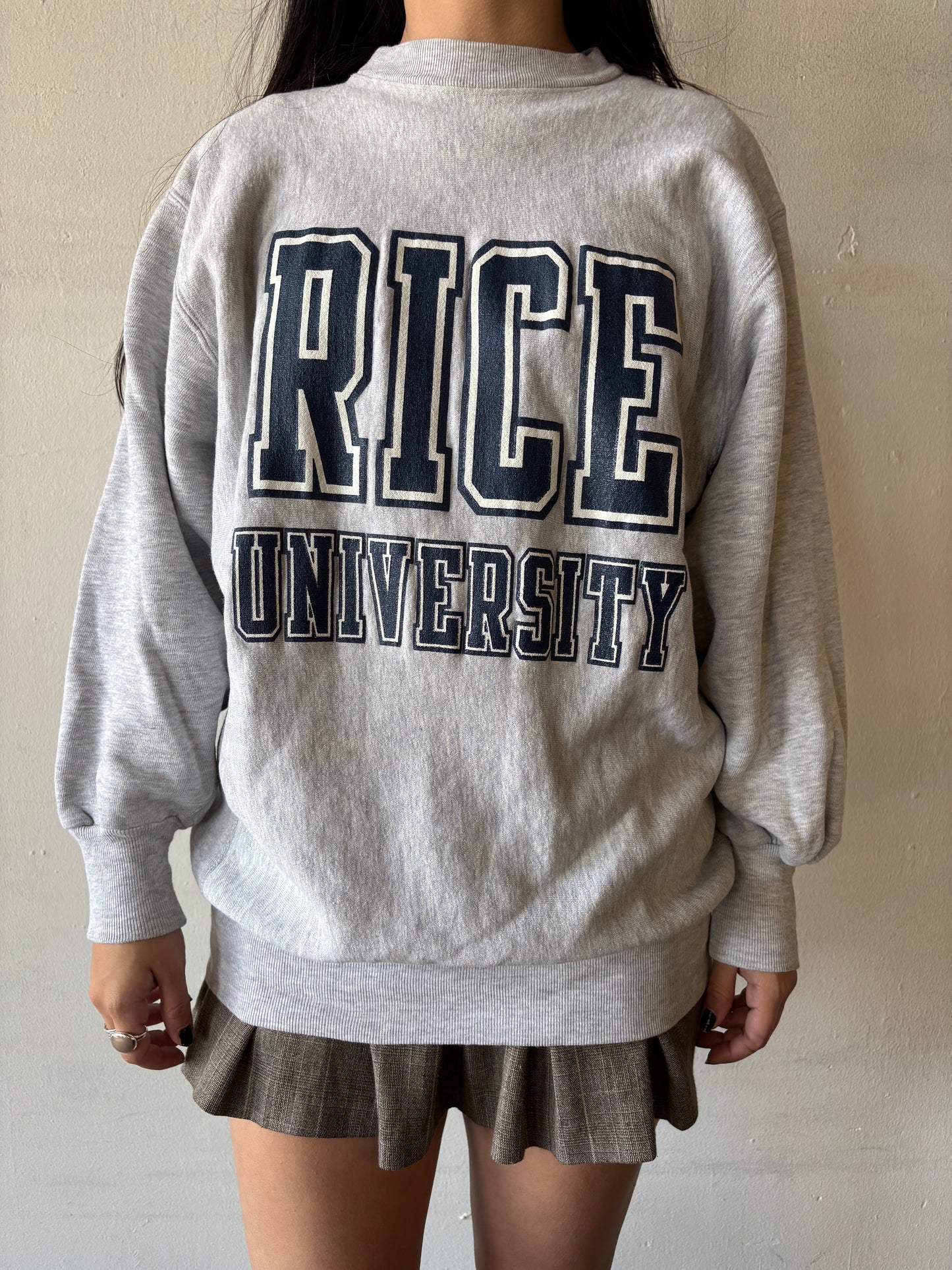 Vintage Rice University Reverse Weave Crewneck