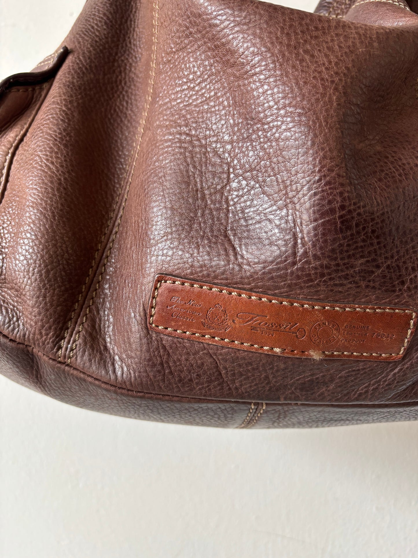 Vintage Fossil Brown Leather Purse