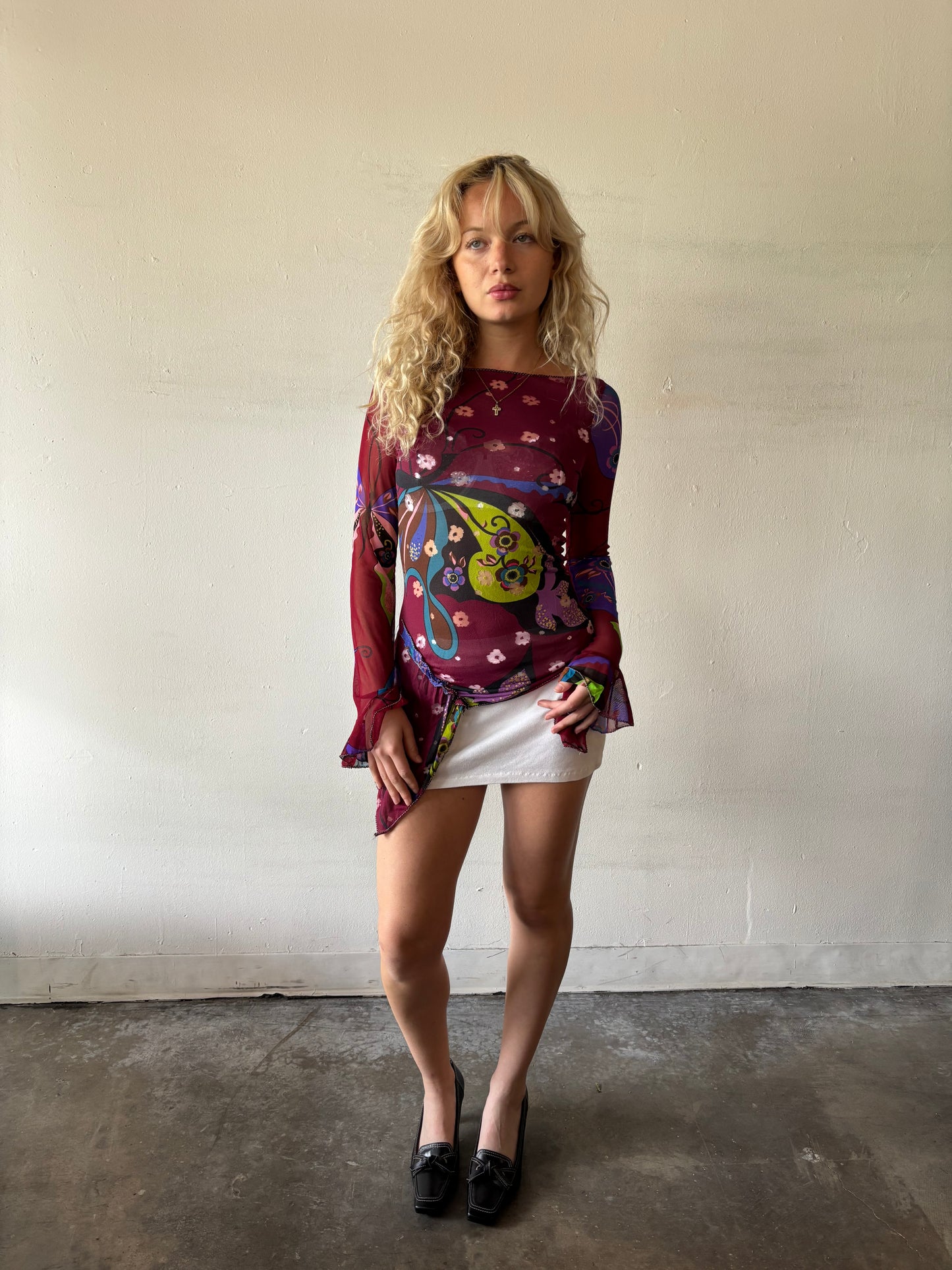 Reworked Harley Davidson Mini Skirt