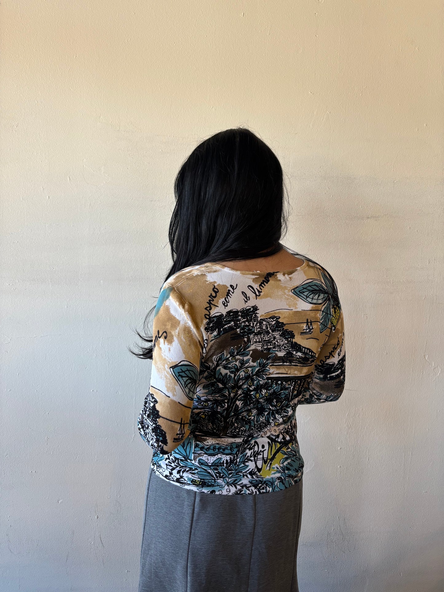 Vintage Unique Print Top