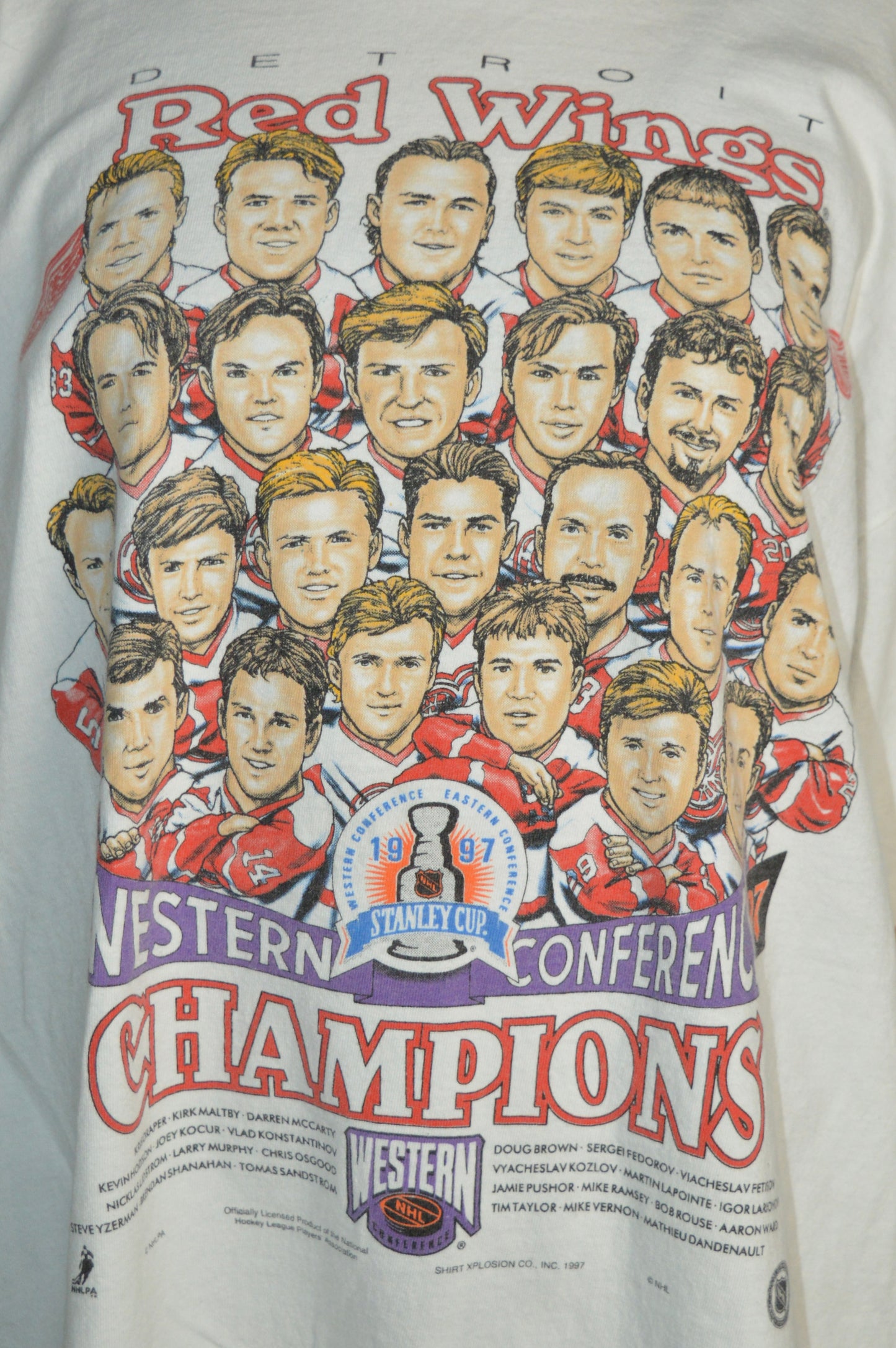 Vintage 1997 Detroit Red Wings Champions Shirt