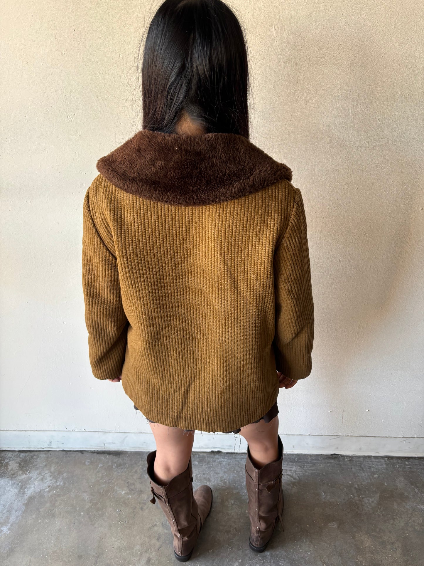 Vintage Valor Brown Button Up Coat
