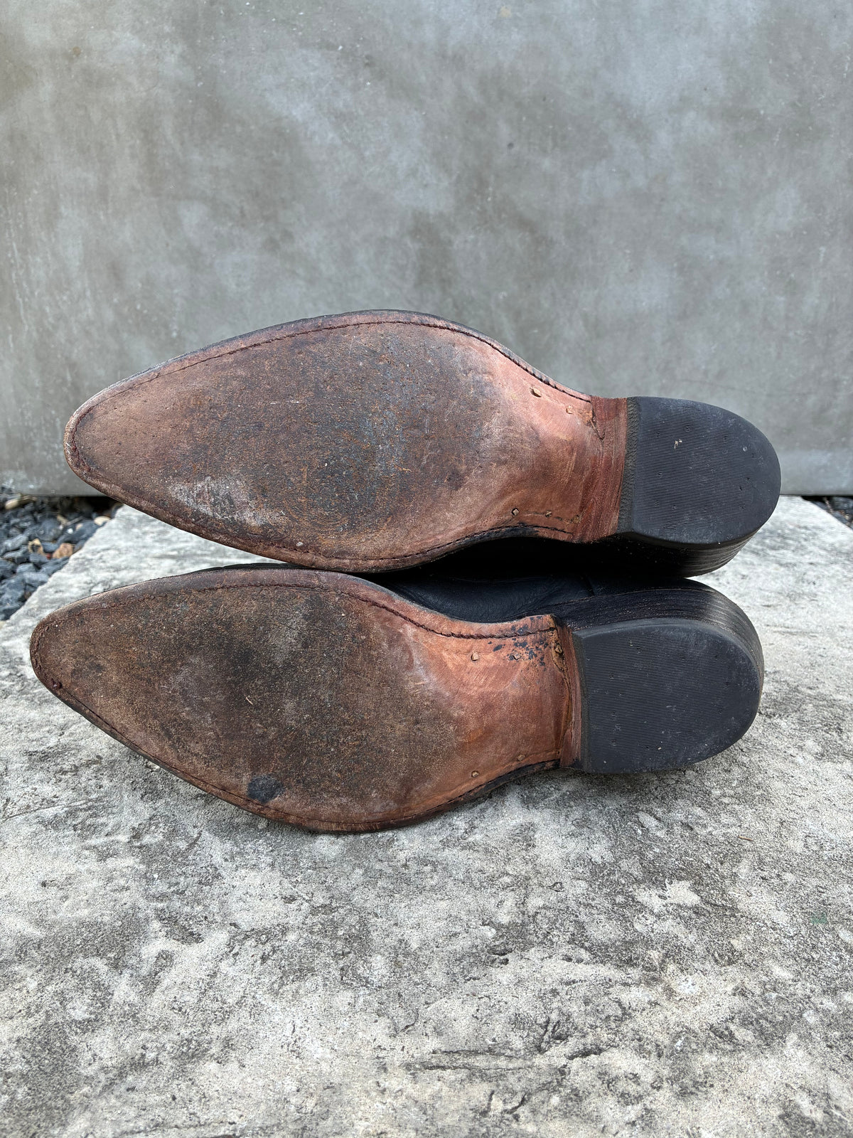 Vintage Frye Buckle Heeled Boots