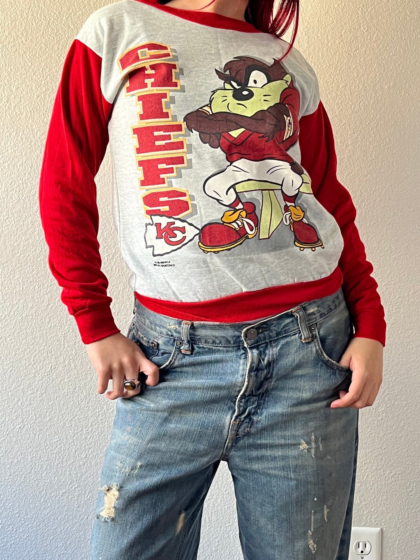 Vintage Taz Kansas City Chiefs Crewneck