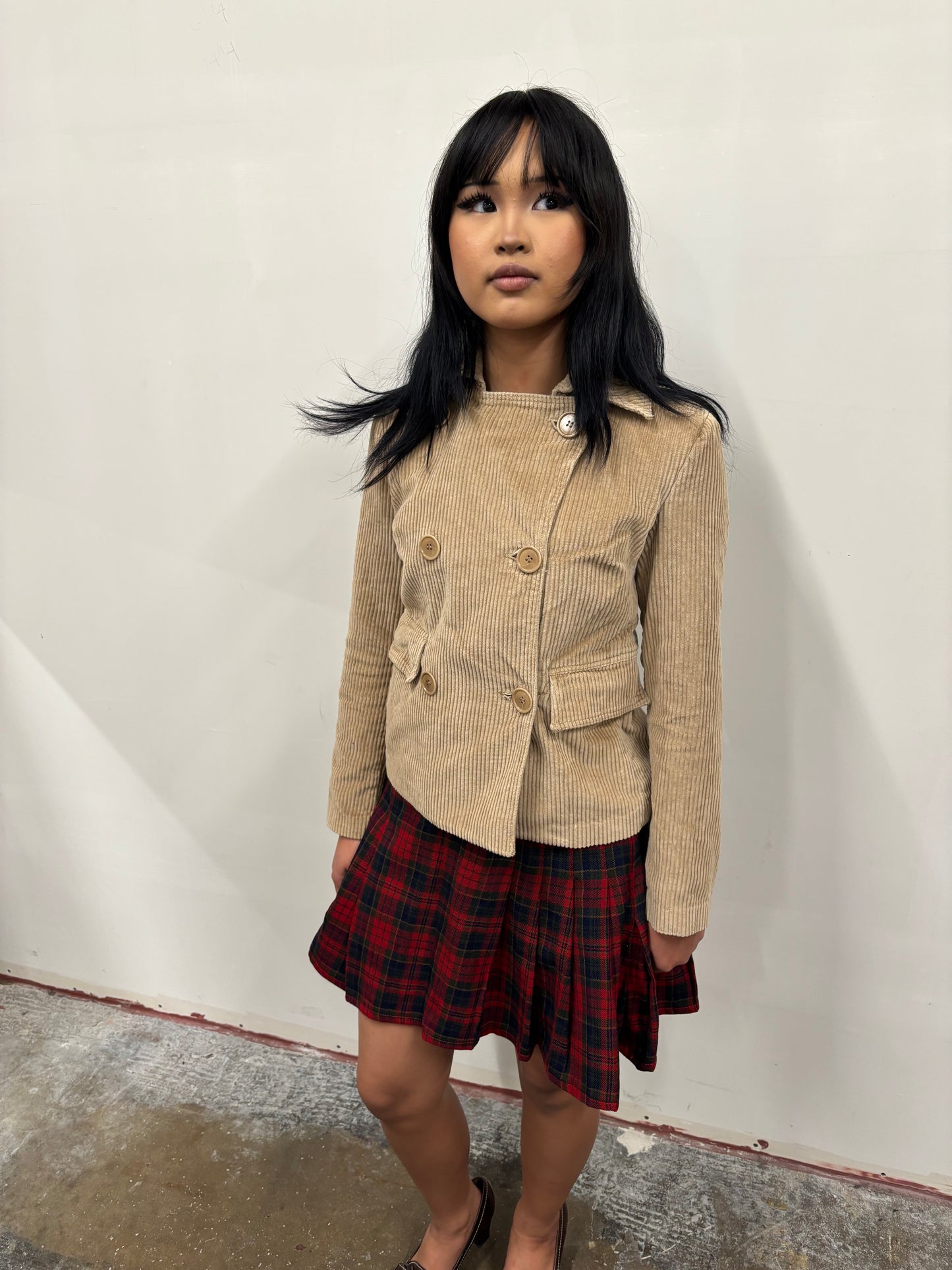 Corduroy Button Up Coat