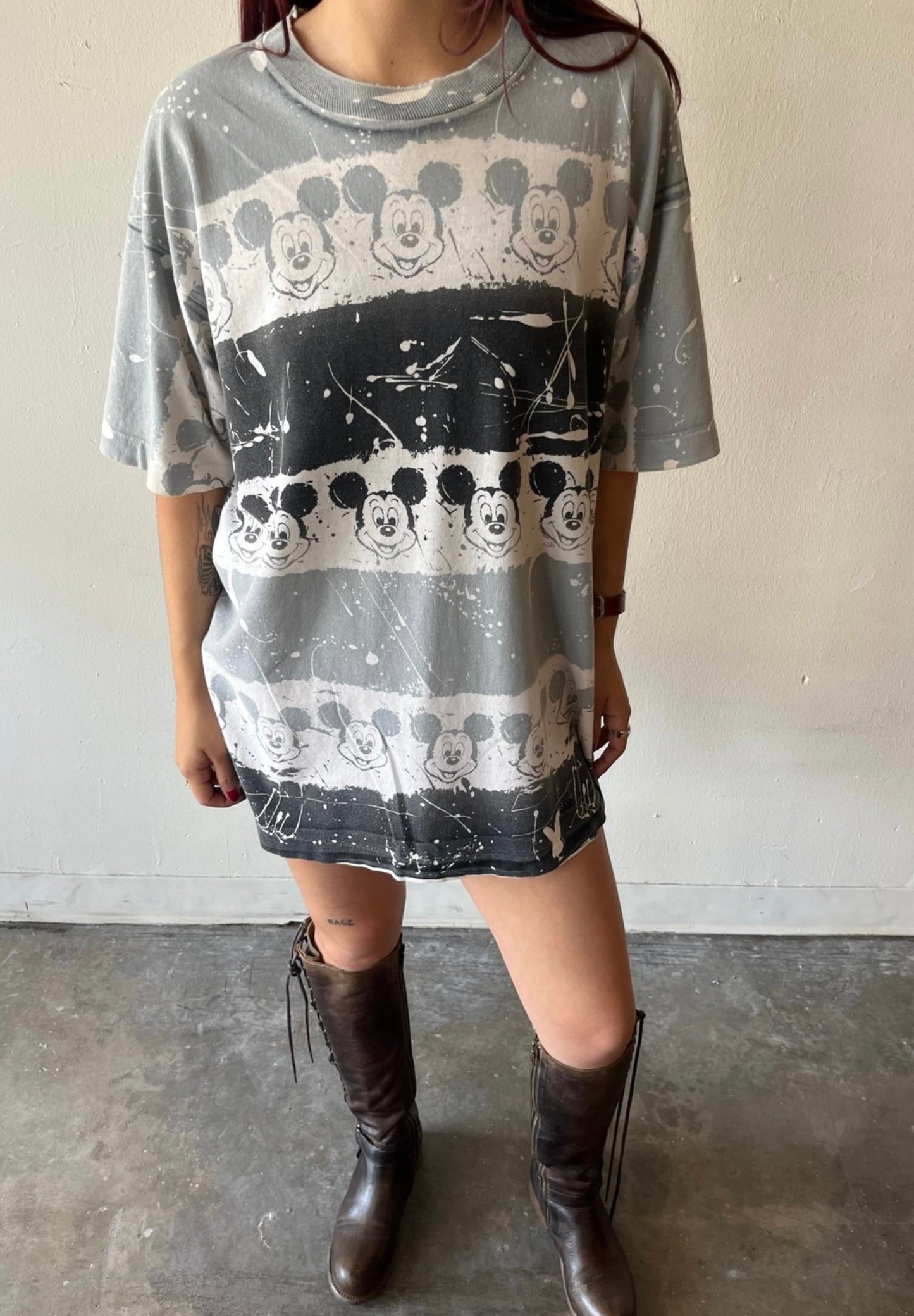 Vintage Mickey Mouse All Over Print Shirt