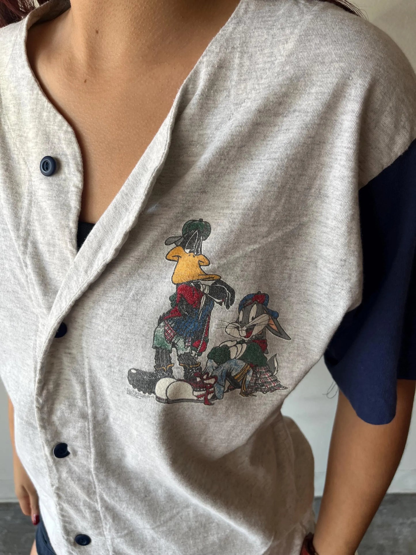 Vintage Bugs Bunny & Daffy Button Up Shirt