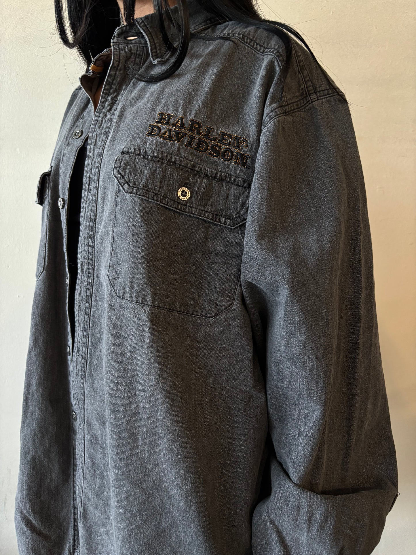 Vintage Harley Davidson Button Up Shirt