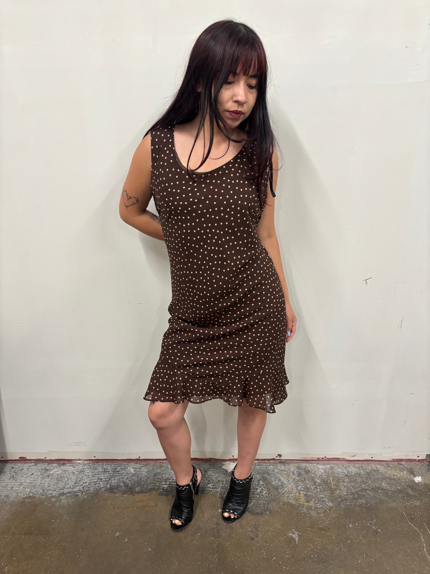 Brown Polka Dot Dress