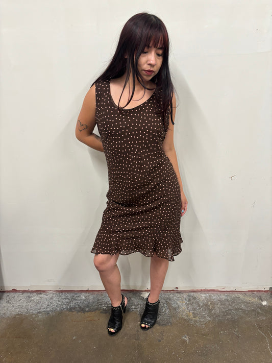 Brown Polka Dot Dress