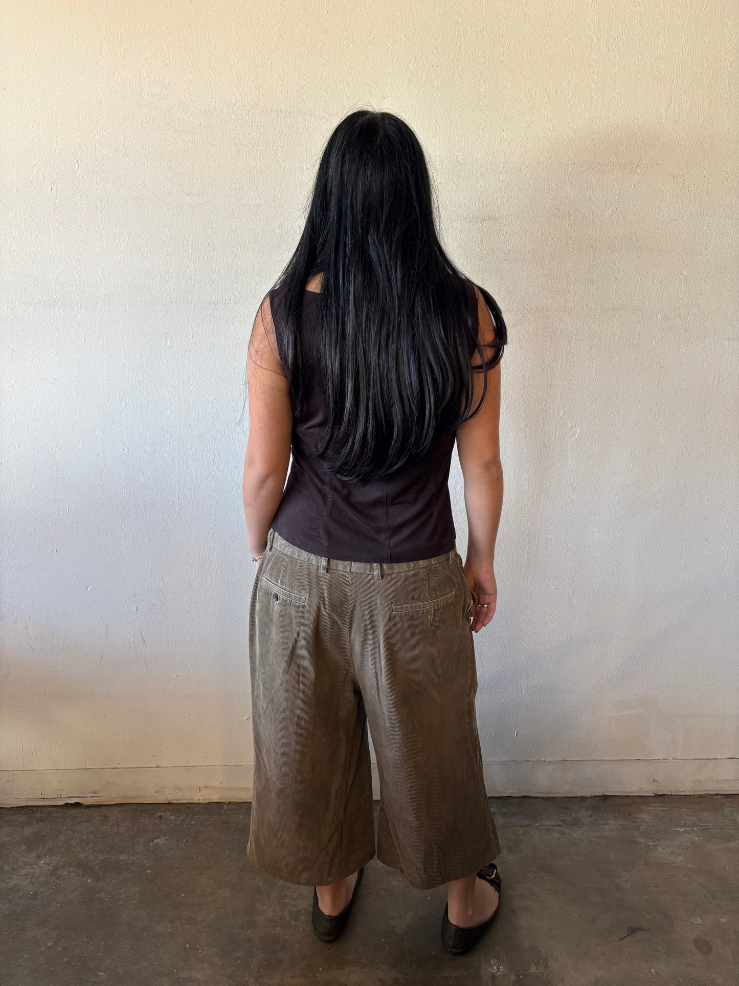 Reworked Khaki Corduroy Jorts