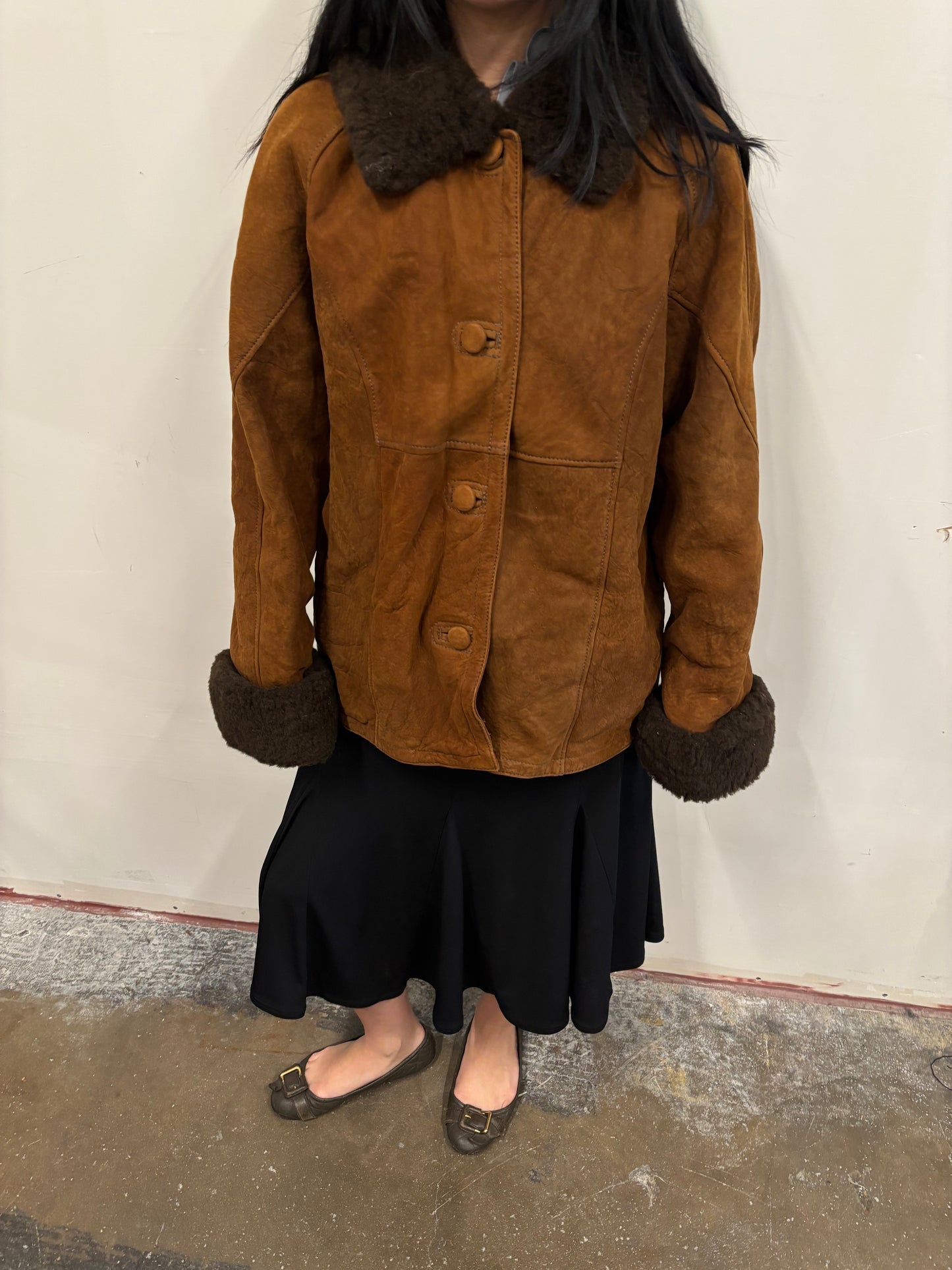 Vintage Brown Sherpa Coat