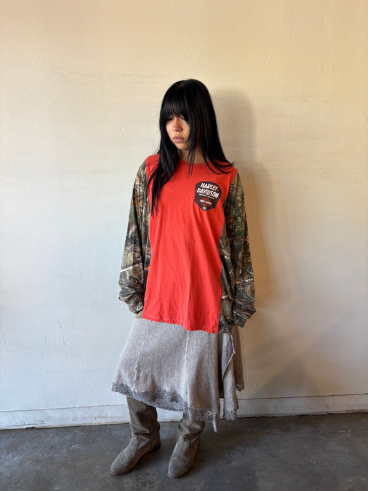 Reworked Harley Davidson Camo Shirt