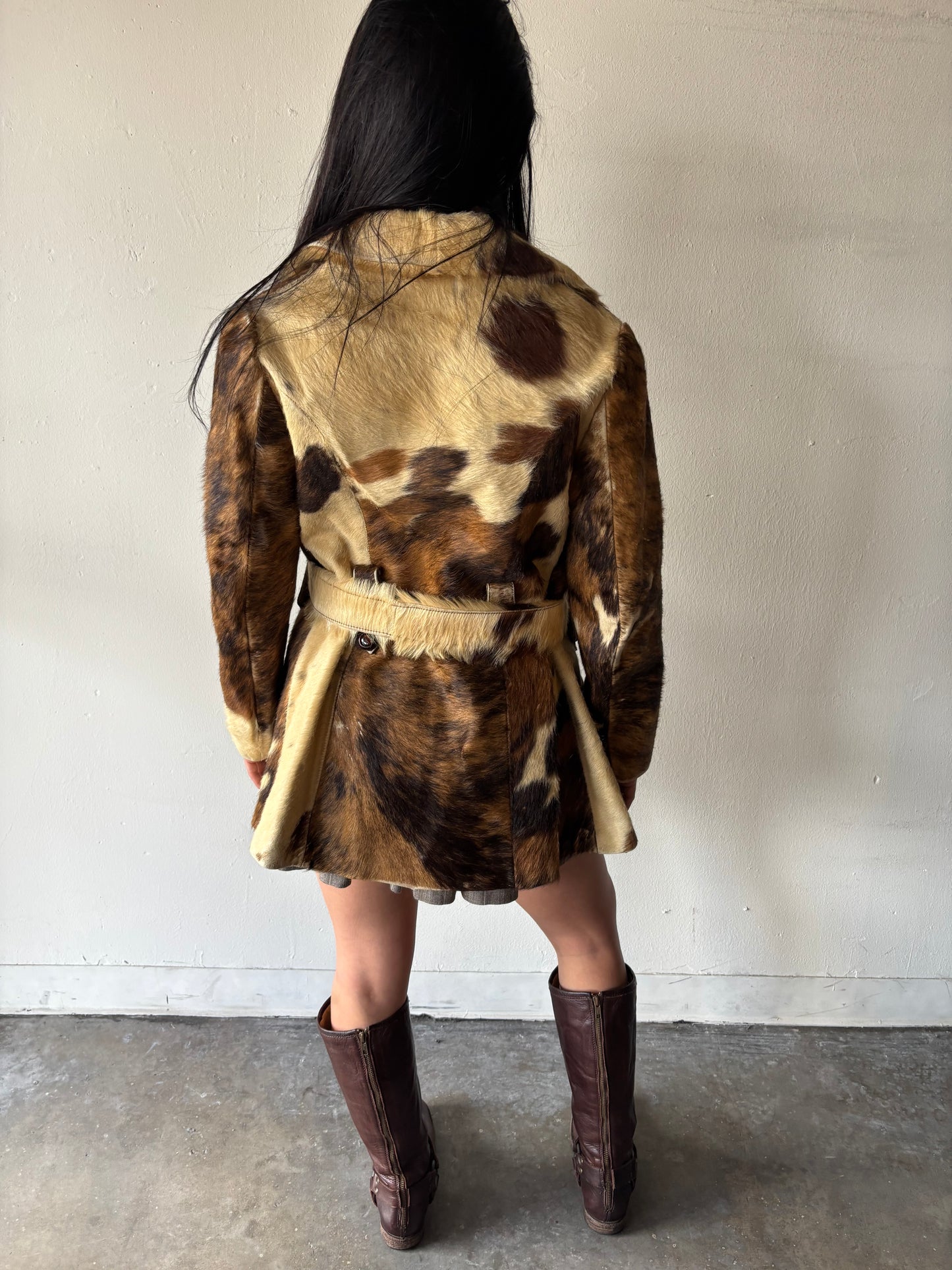 Vintage Cow Fur Coat