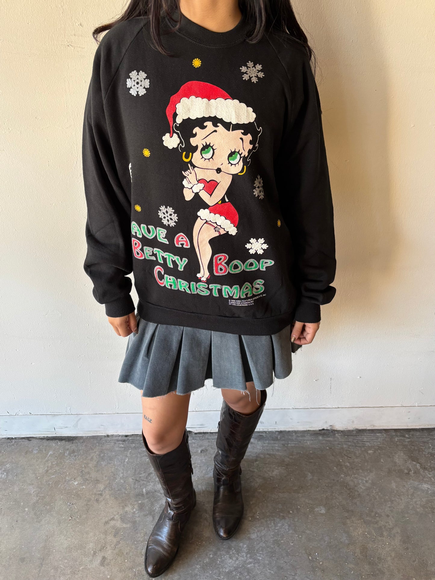 Vintage Have A Betty Boop Christmas Crewneck