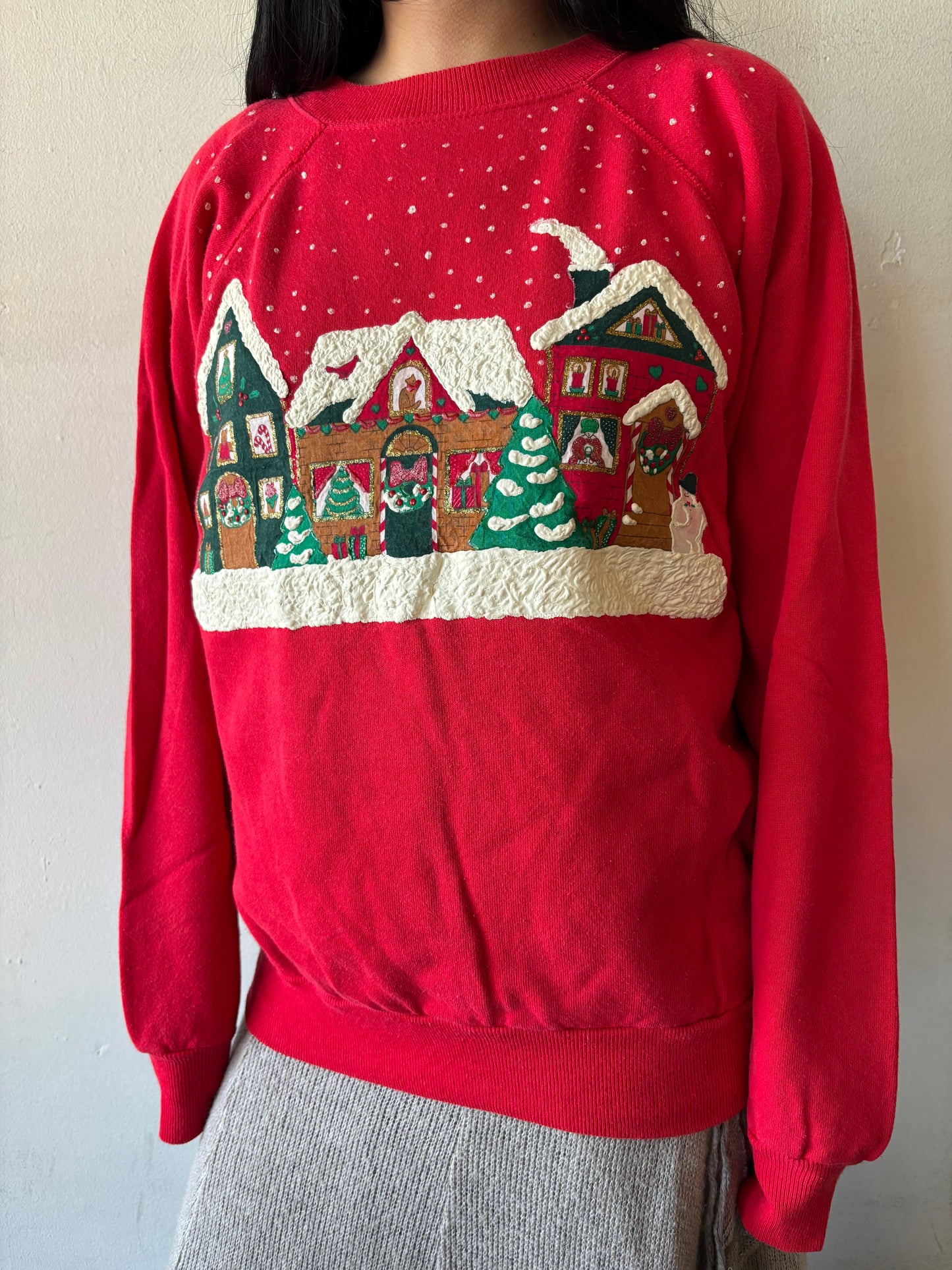 Vintage Christmas Houses Crewneck