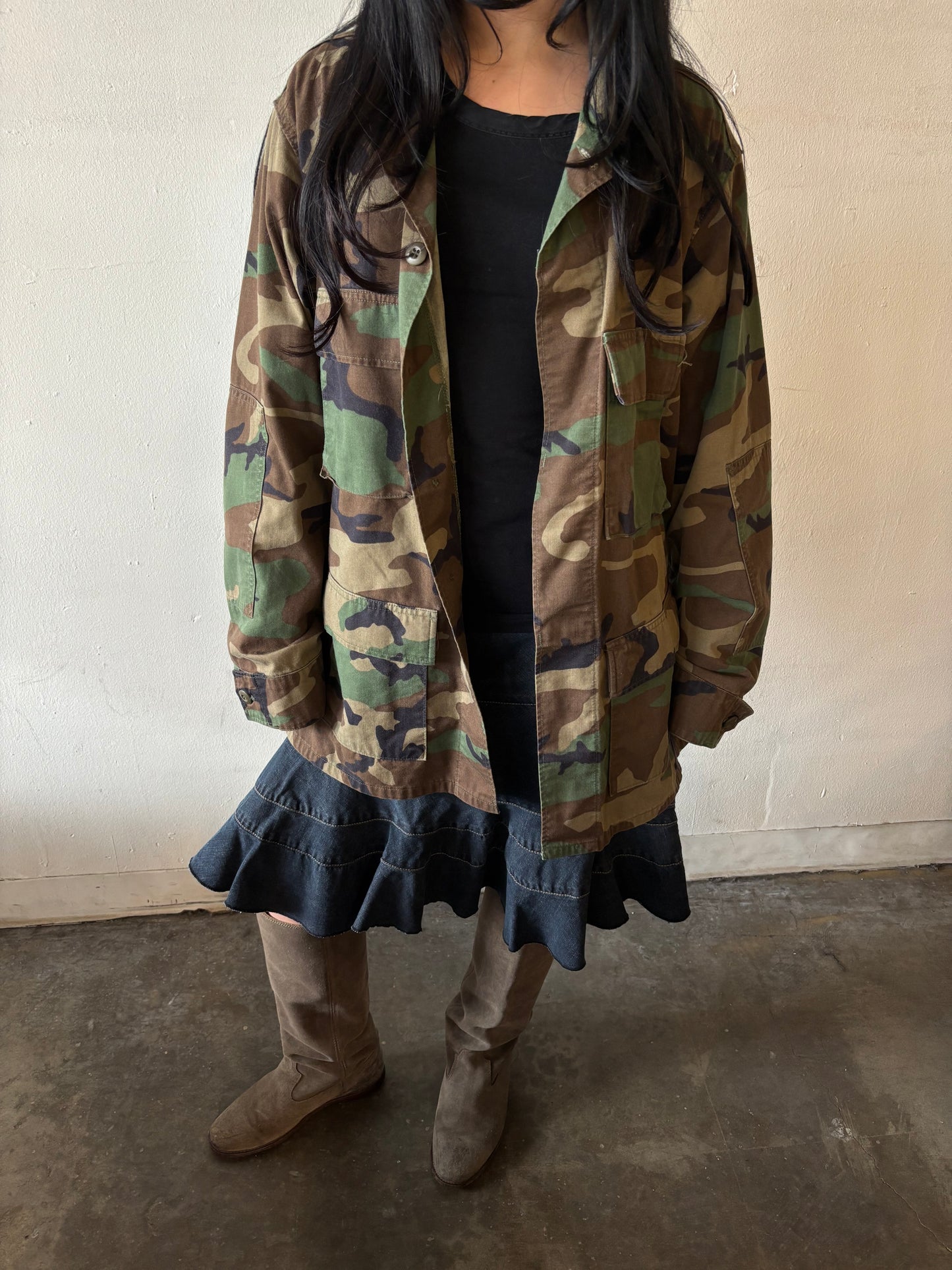 Vintage Camo Button Up