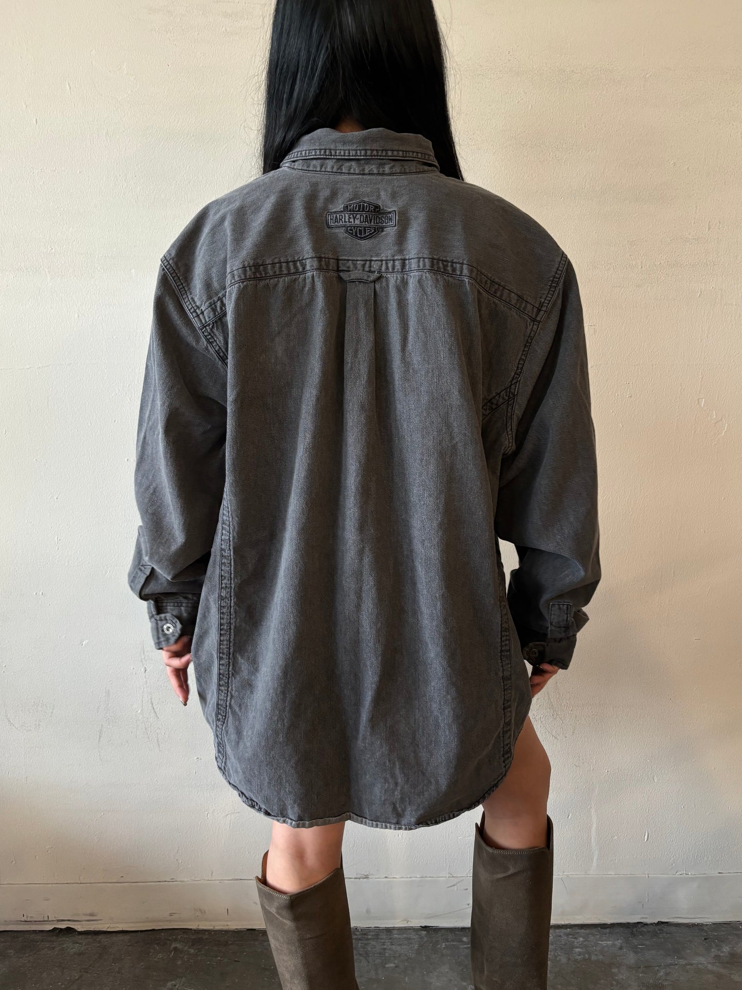 Vintage Harley Davidson Button Up Shirt