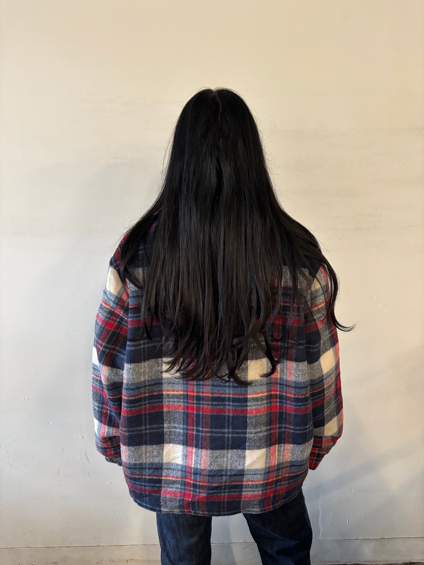 Vintage Sears Plaid Button Up Thick Polo