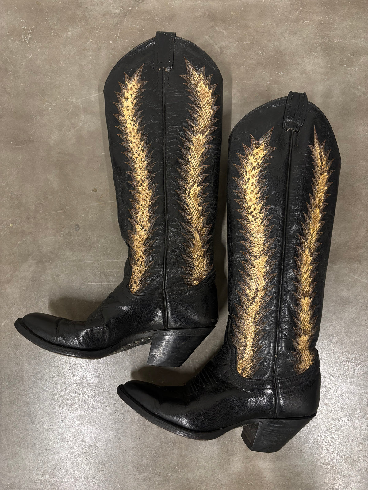 Vintage Larry Mahan 90s Western Cowboy Boots
