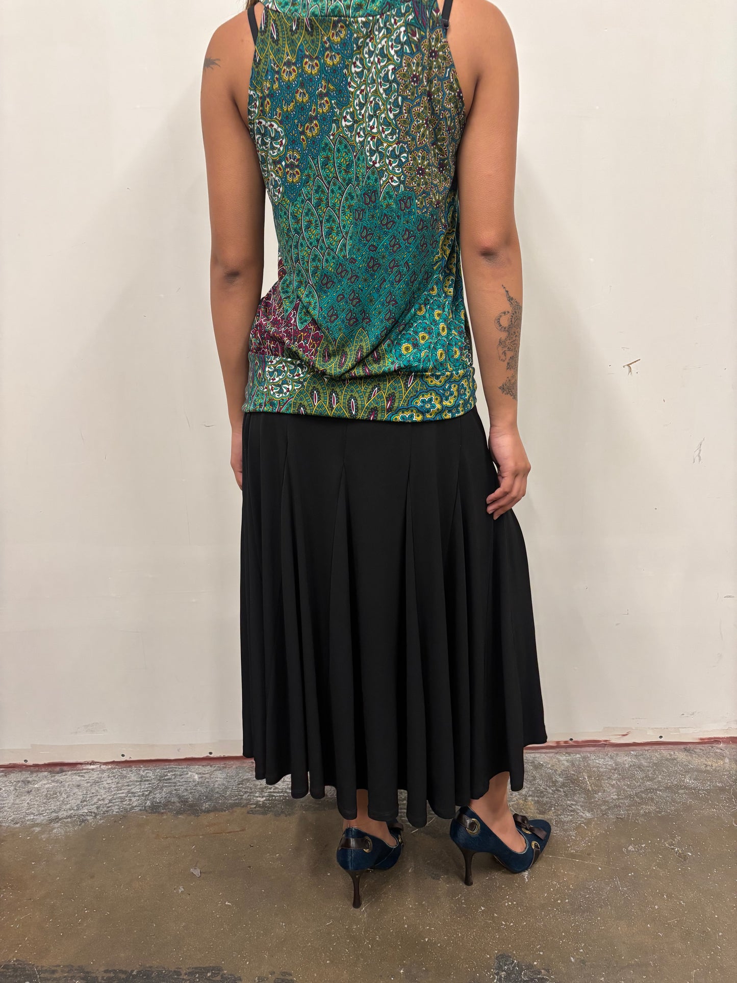 Peacock Print Top