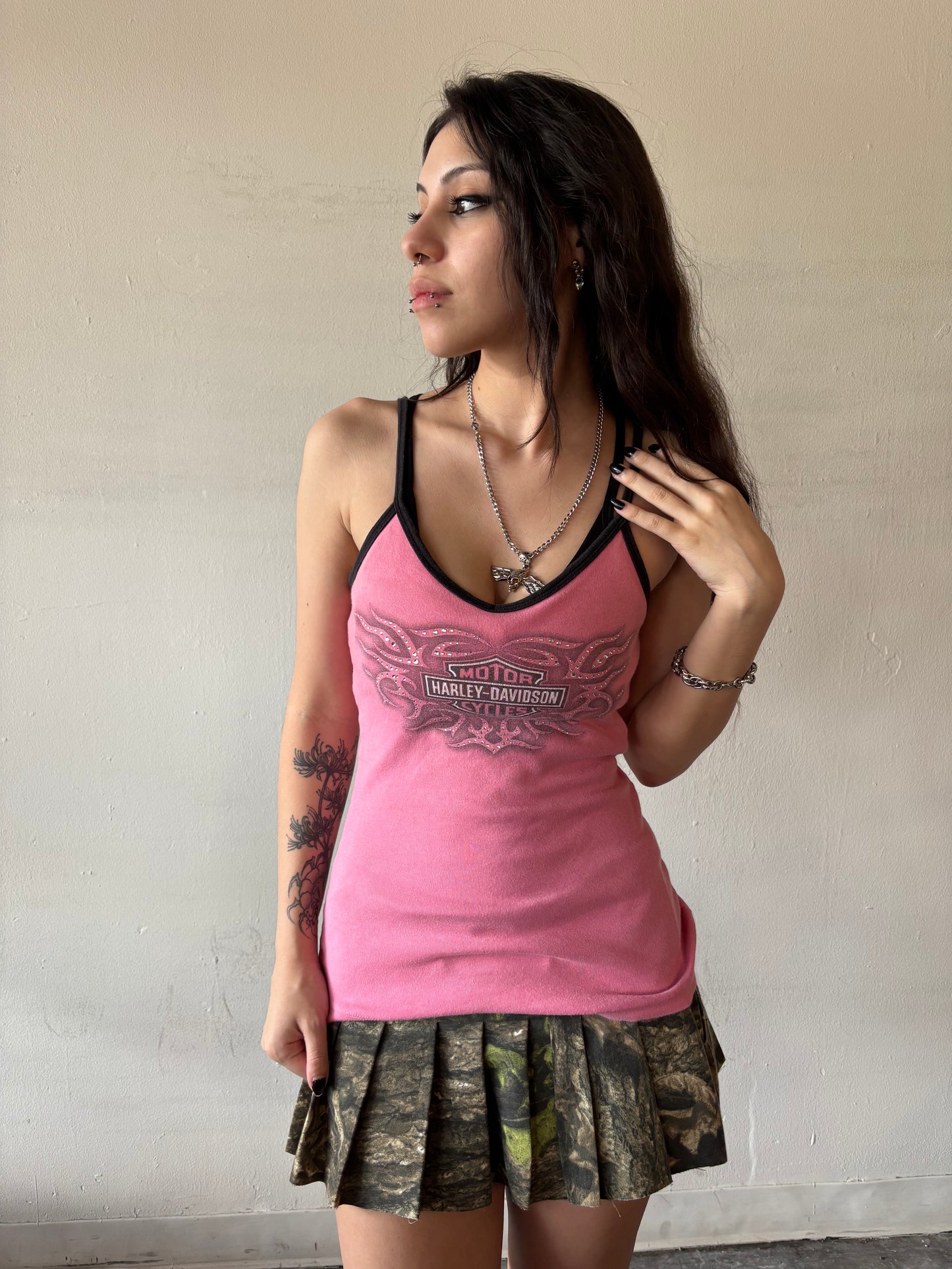 Vintage Harley Davidson Pink Tank Top