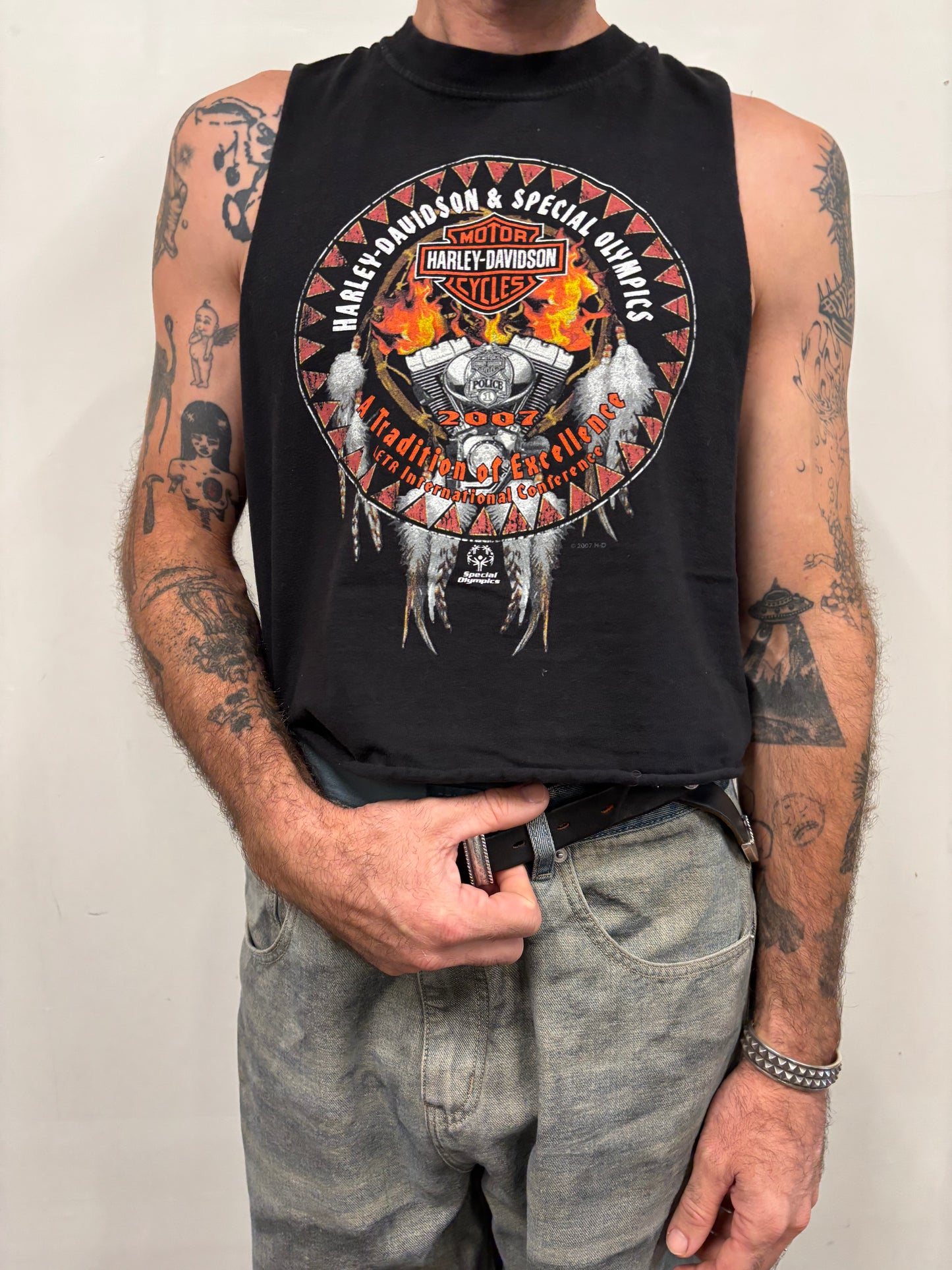 Vintage Harley Davidson Cropped Tank
