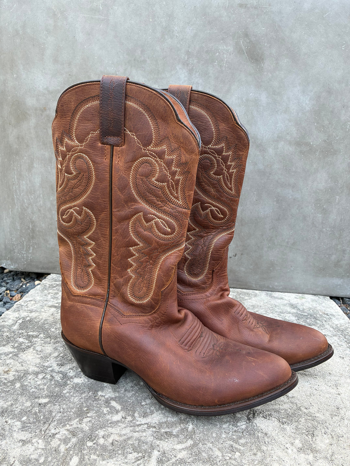 Dan Post Brown Leather Cowboy Boots