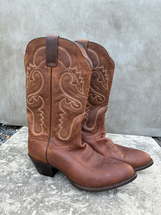 Dan Post Brown Leather Cowboy Boots