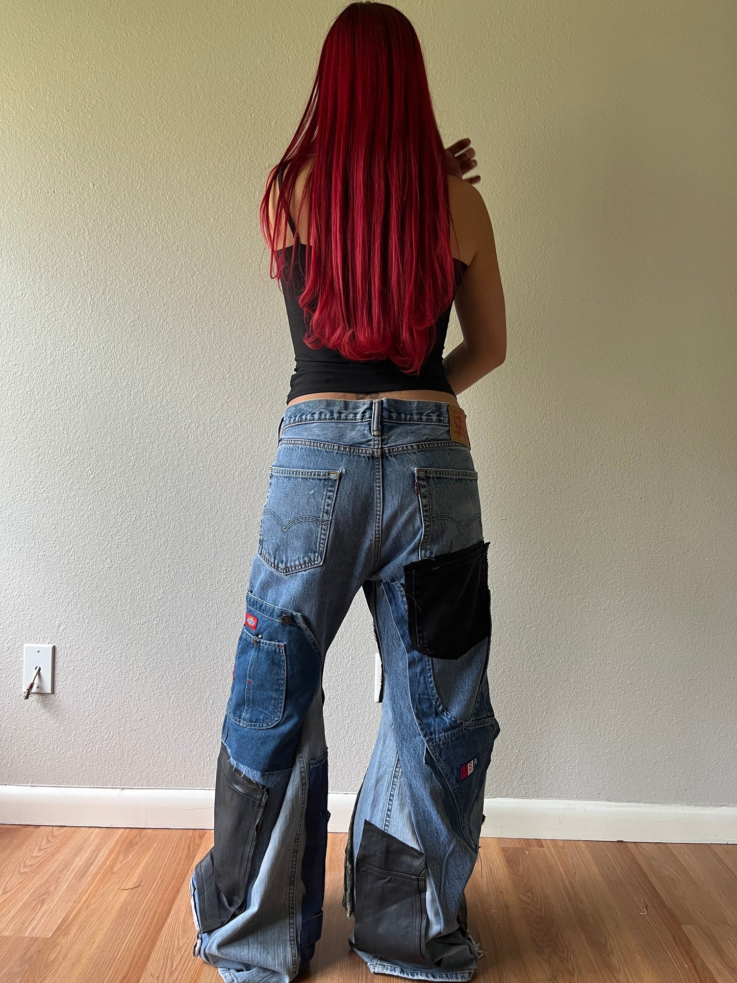 Reconstructed Levi’s Patchwork Denim Jeans