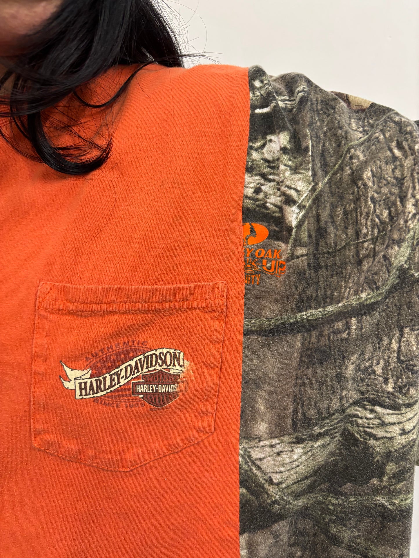 Reworked Harley Davidson Camo Shirt