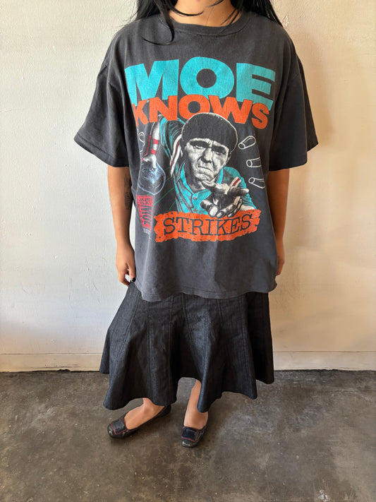 Vintage Moe Knows Three Stooges Shirt