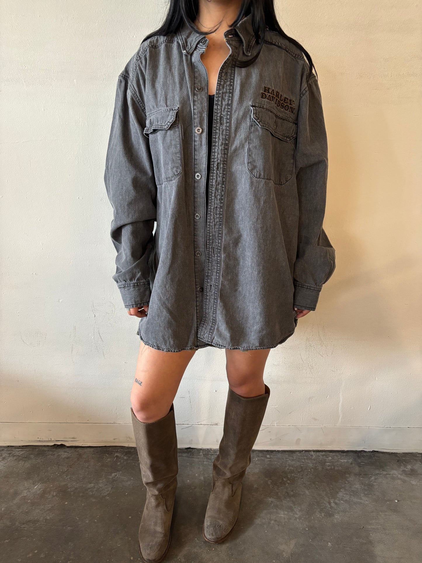 Vintage Harley Davidson Button Up Shirt