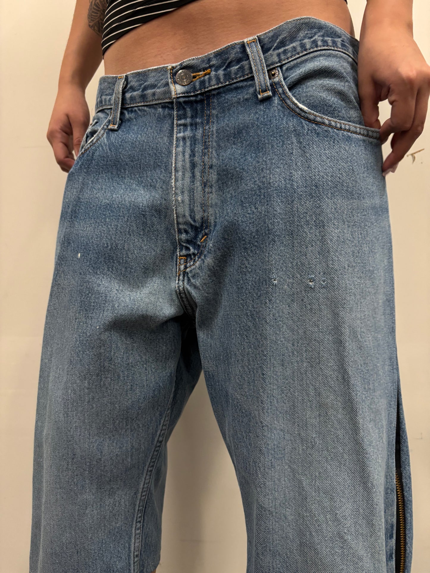 Eddie Bauer Denim Jorts W/ Zipper