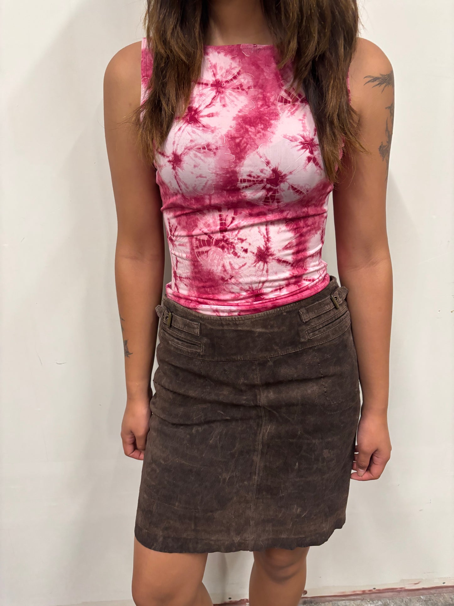 Brown Suede Skirt
