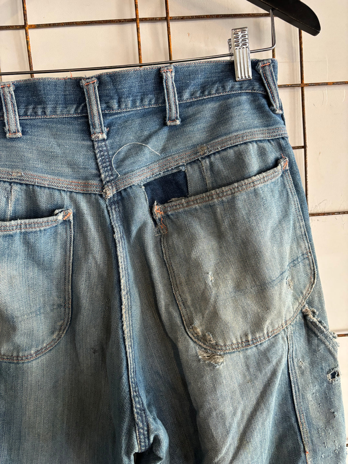 Vintage 1970s Big Mac Distressed Faded Denim Jeans