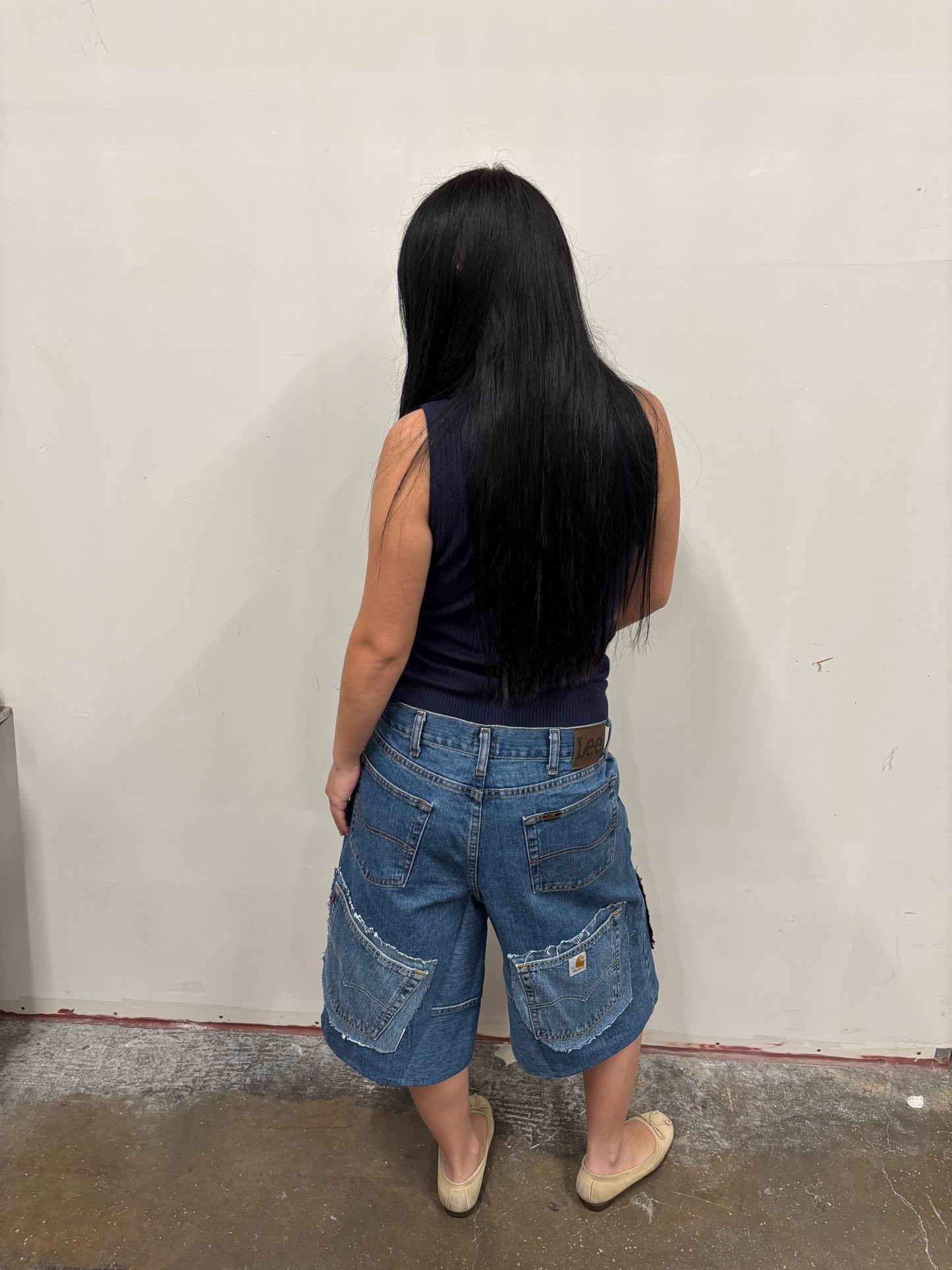 Reworked Lee Patchwork Jorts