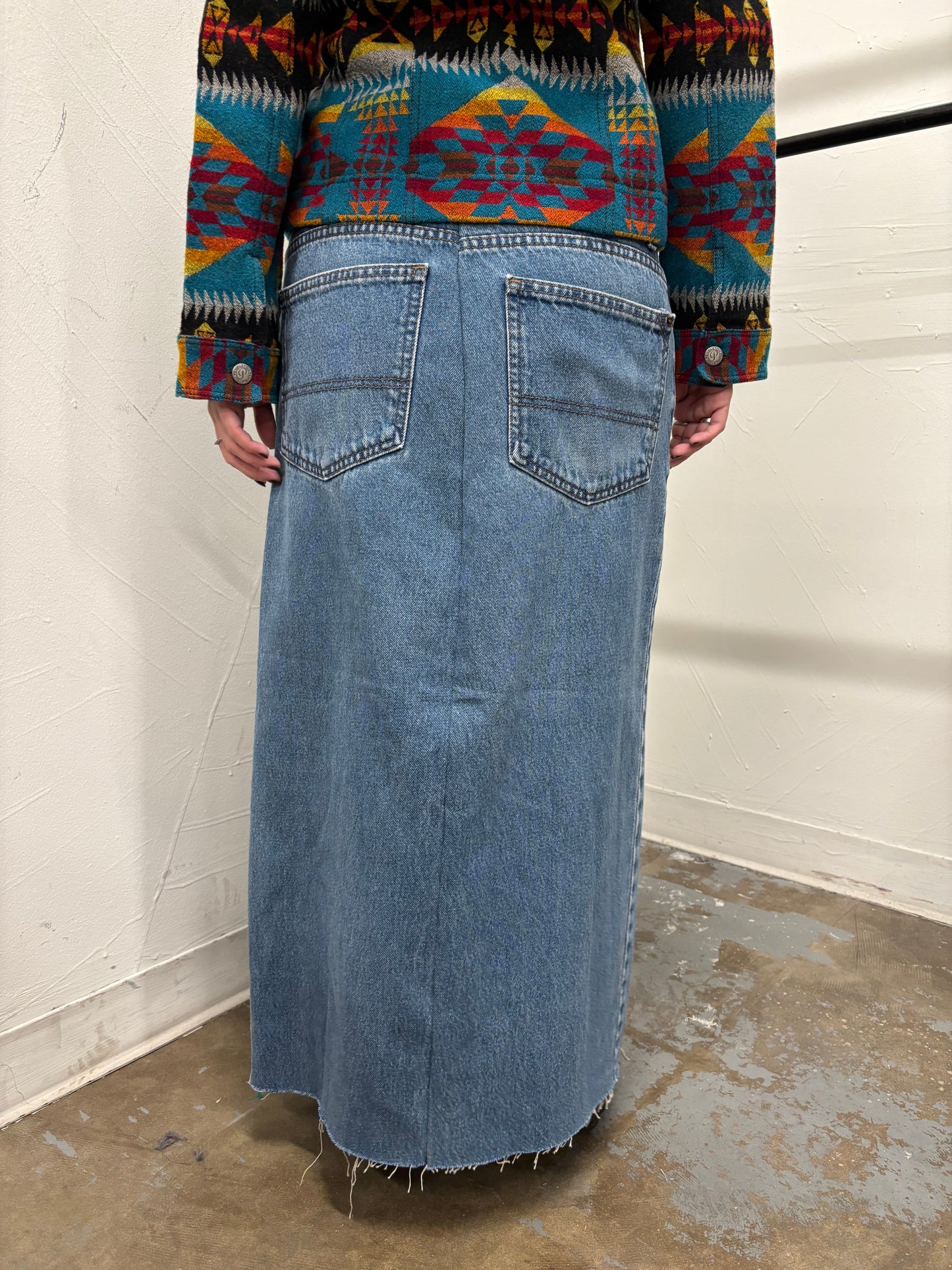 Calvin Klein Maxi Denim Skirt