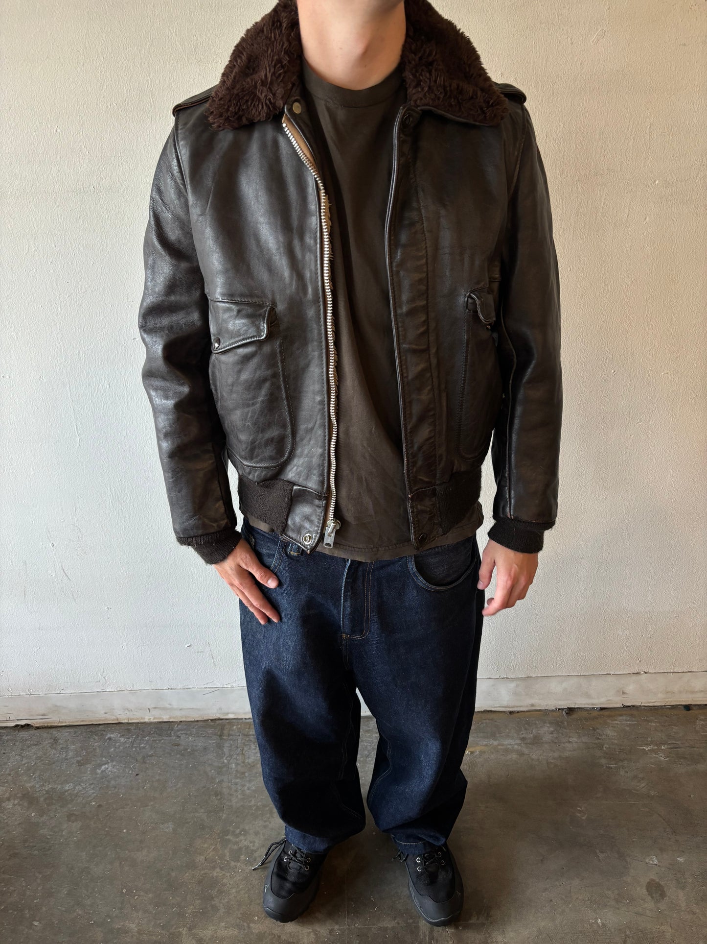 Vintage Flight Leather Jacket