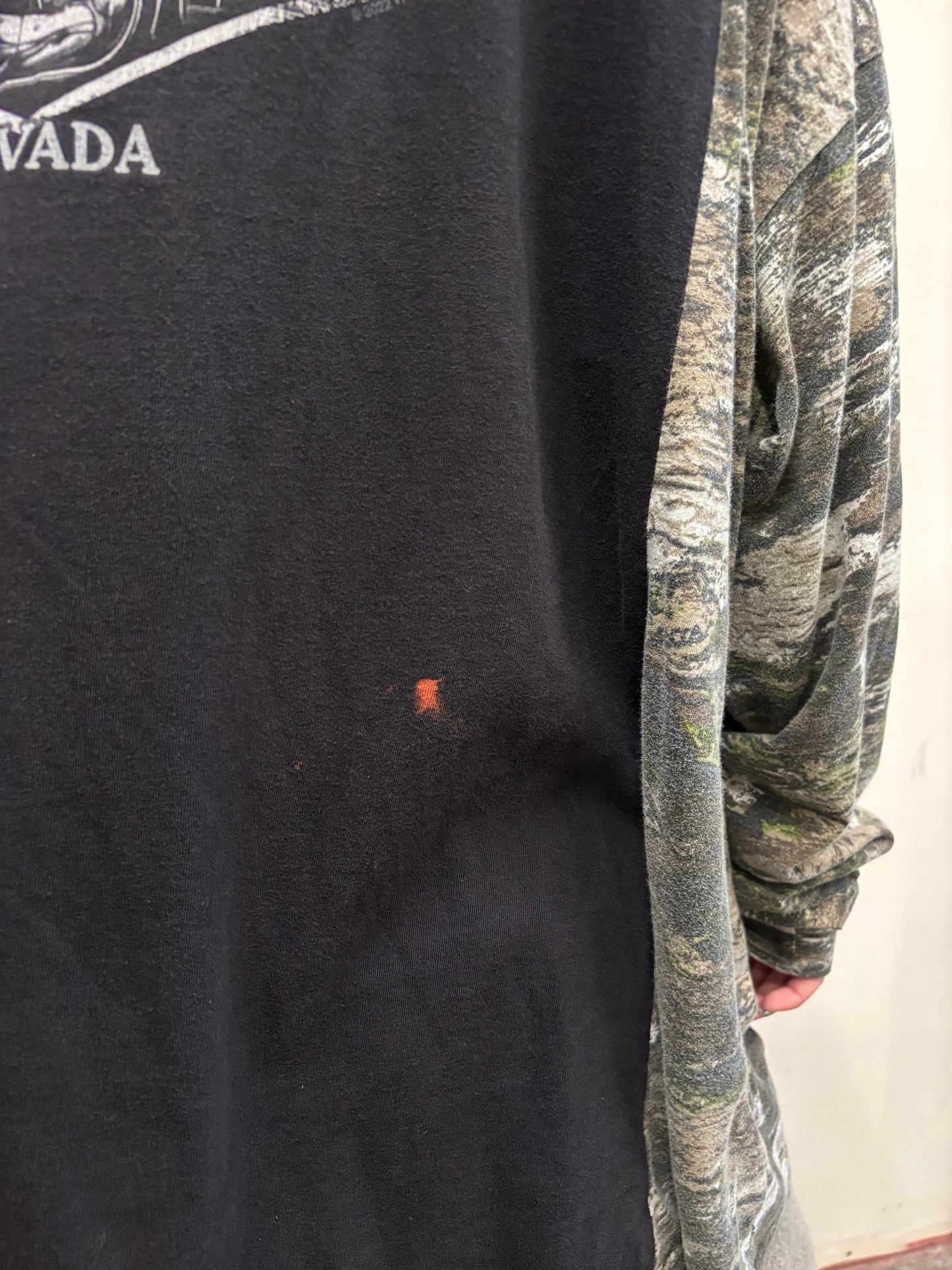 Reworked Harley Davidson Camo Shirt
