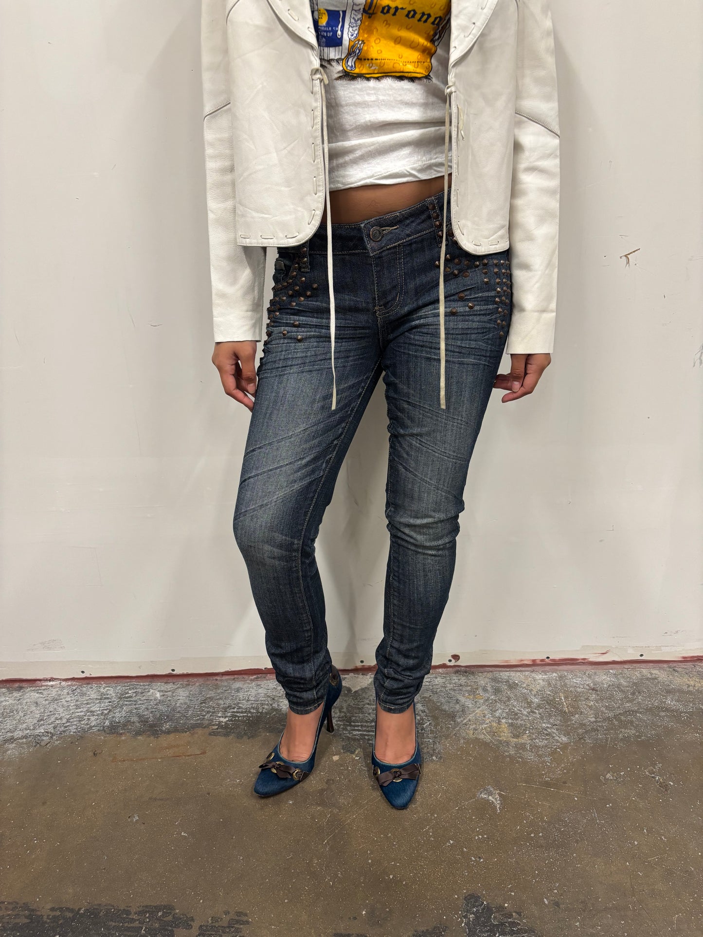 Vintage Studded Jeans