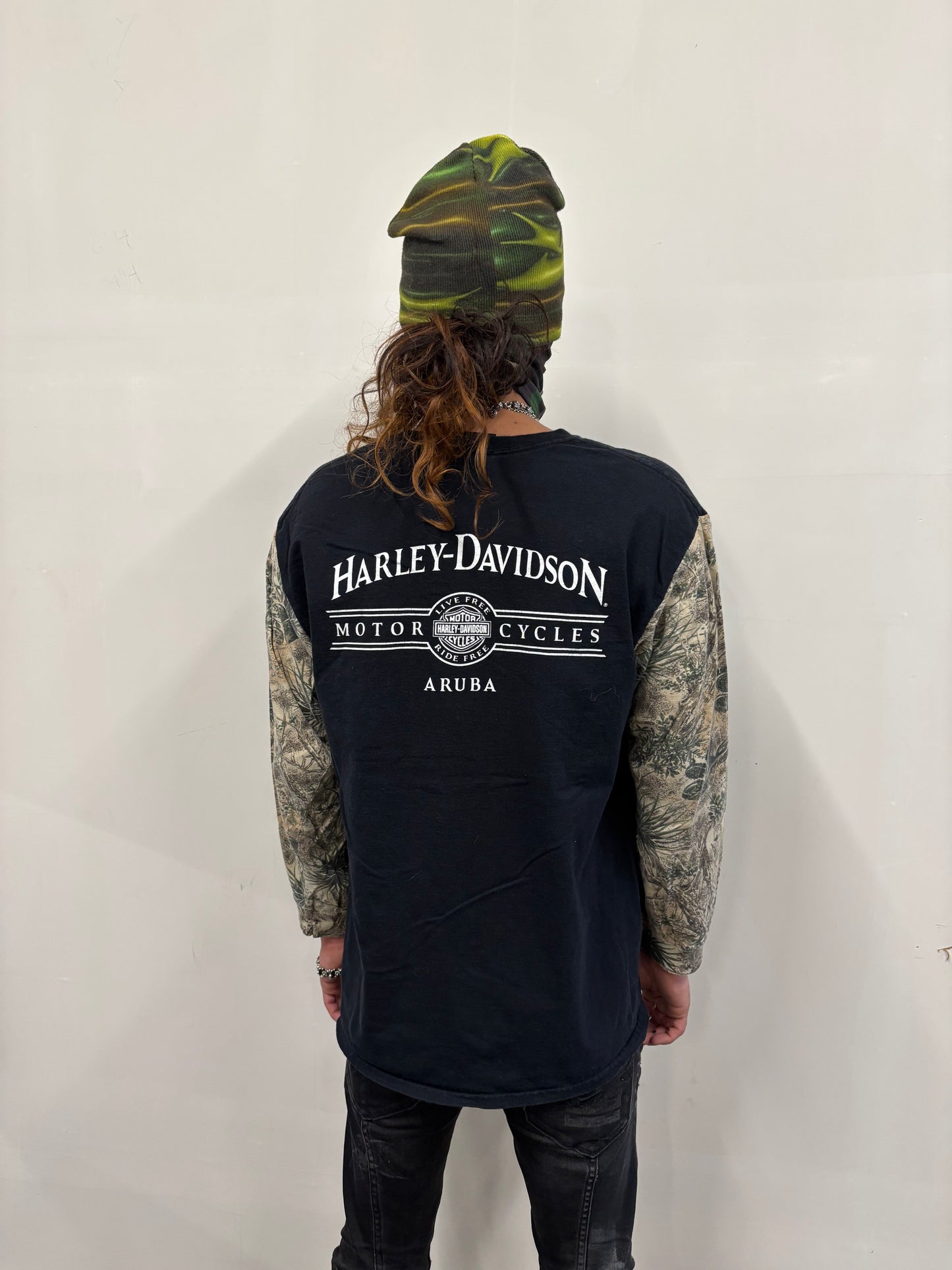 Reworked Harley Davidson Camo Shirt
