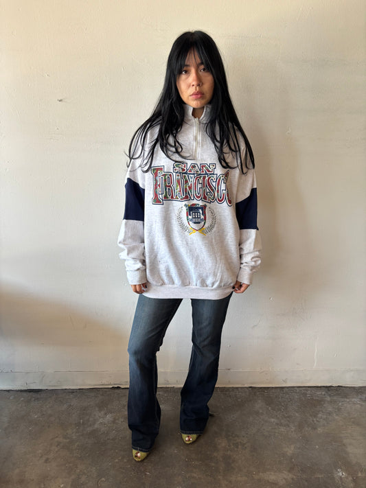 Vintage San Francisco Quarter Zip Crewneck