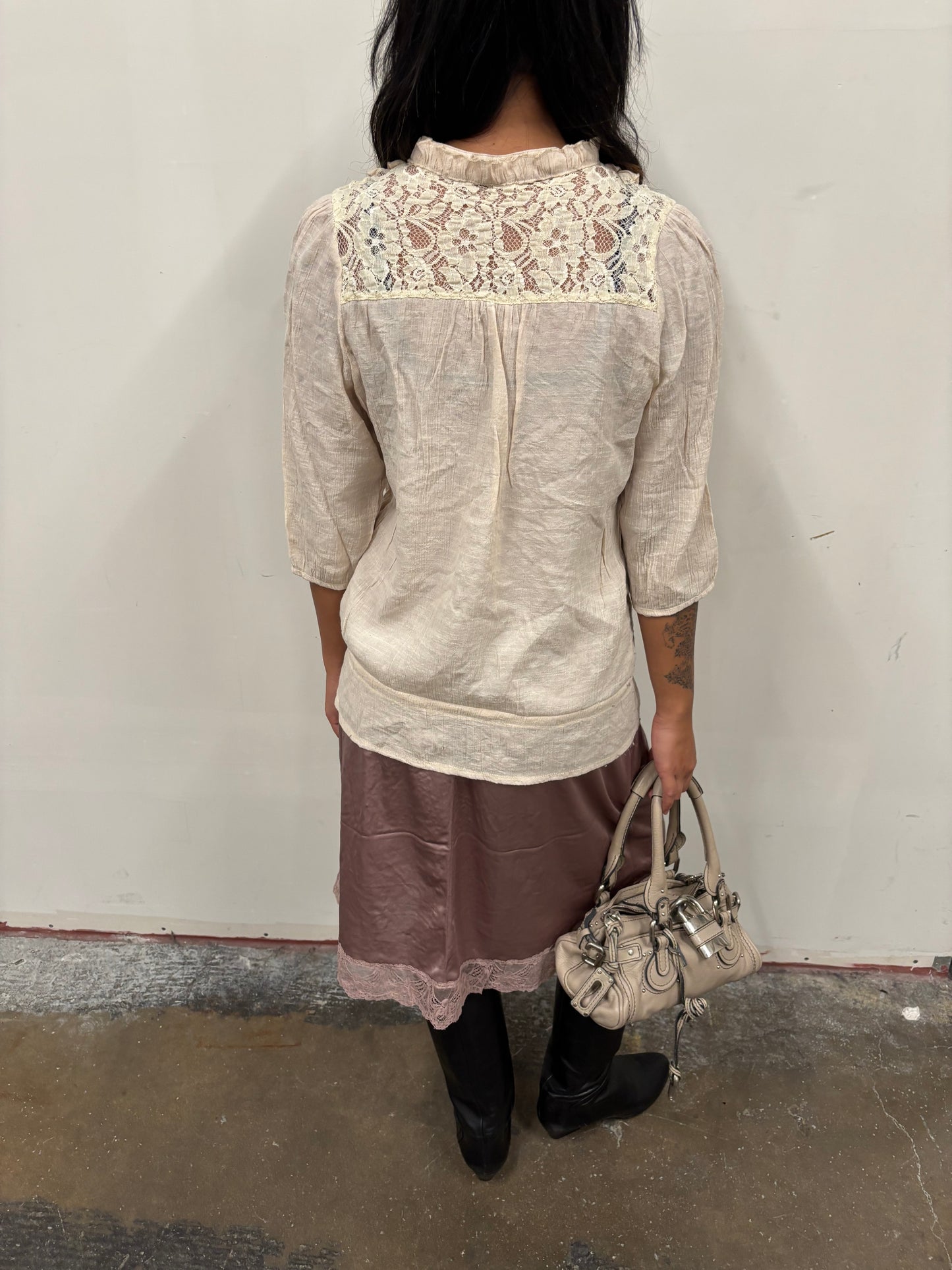 Lace Top W/ Tie