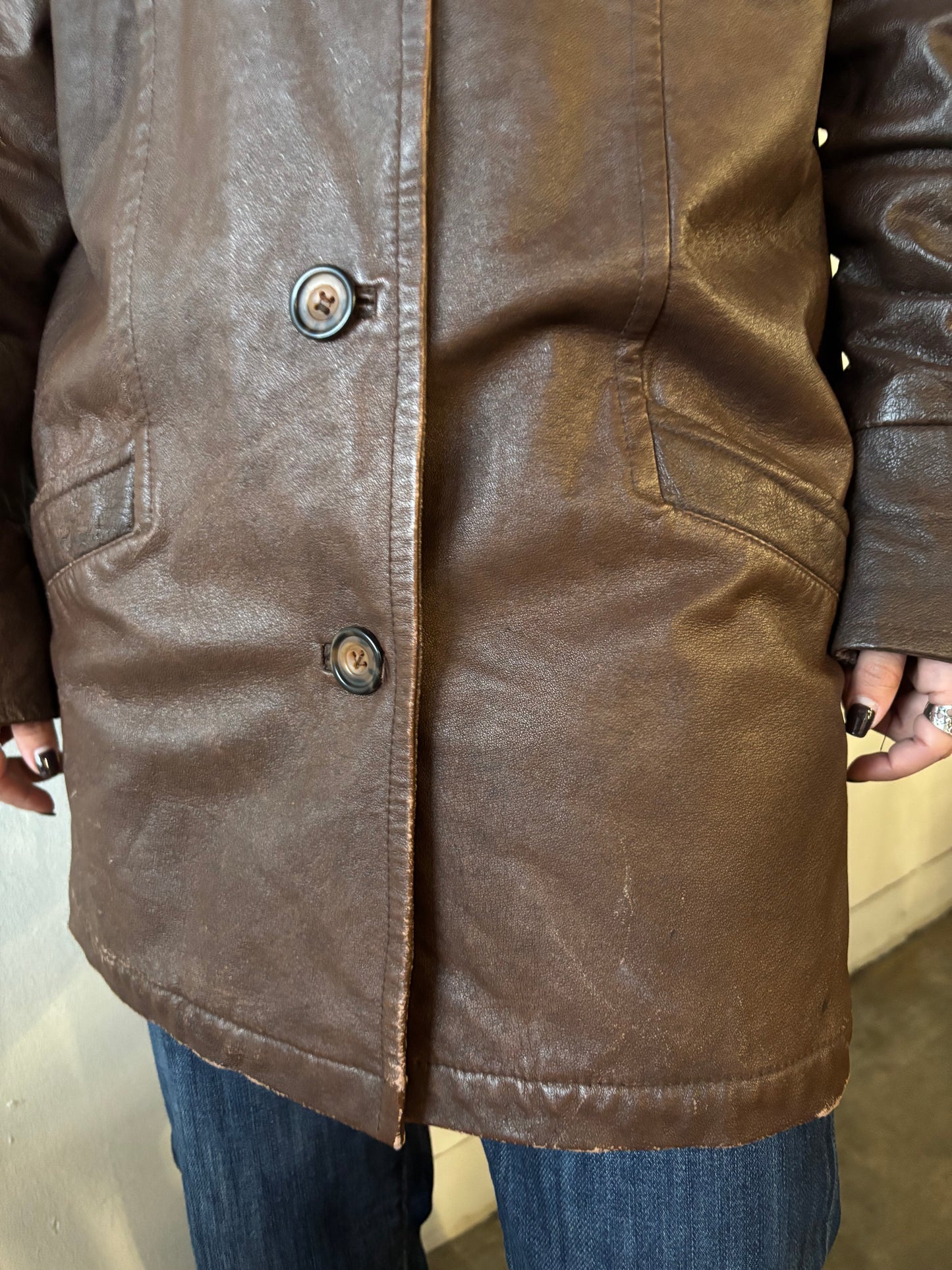 Vintage Cooper Faux Leather Jacket