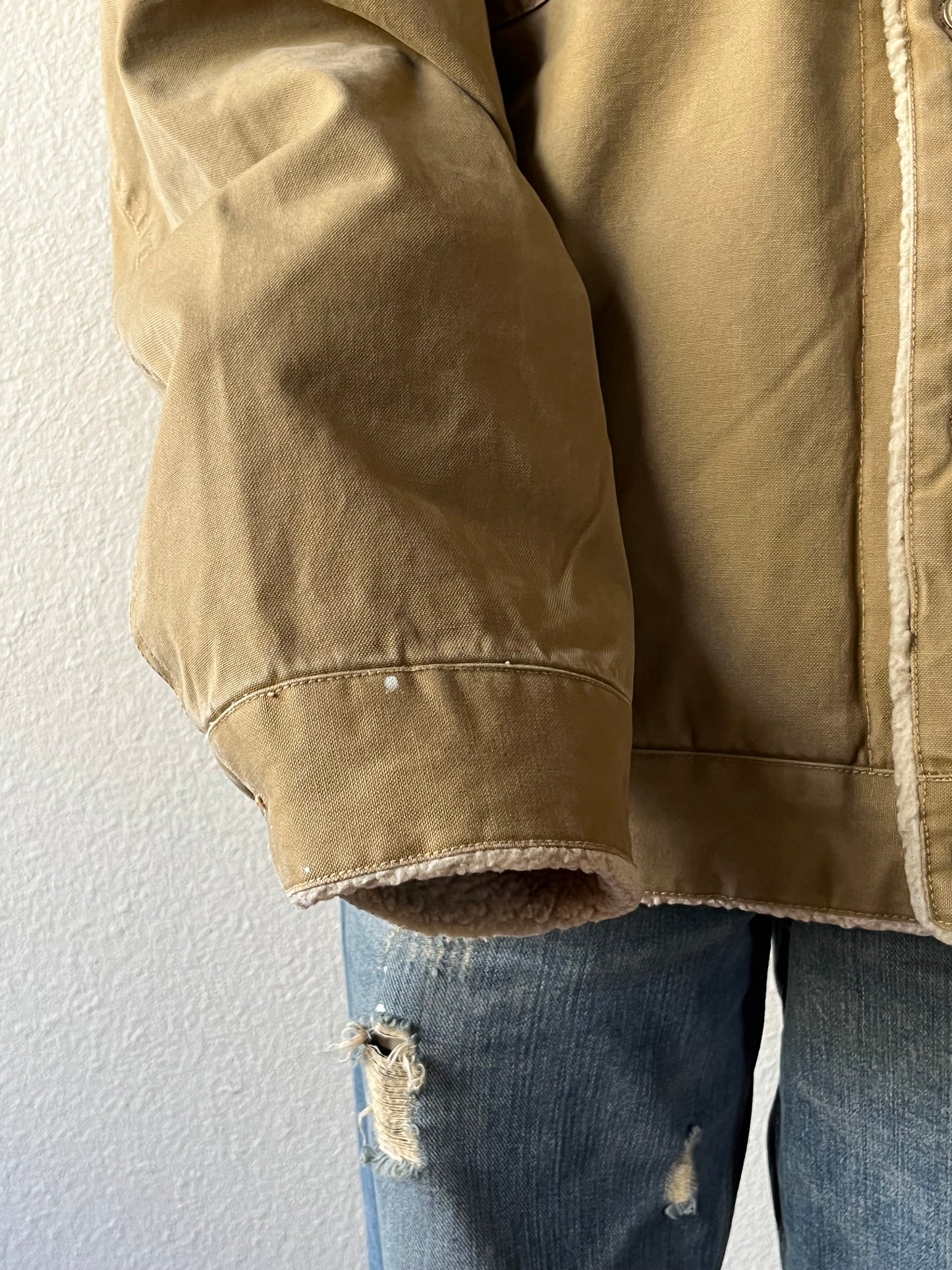 Vintage GAP Sherpa Brown Denim Jacket