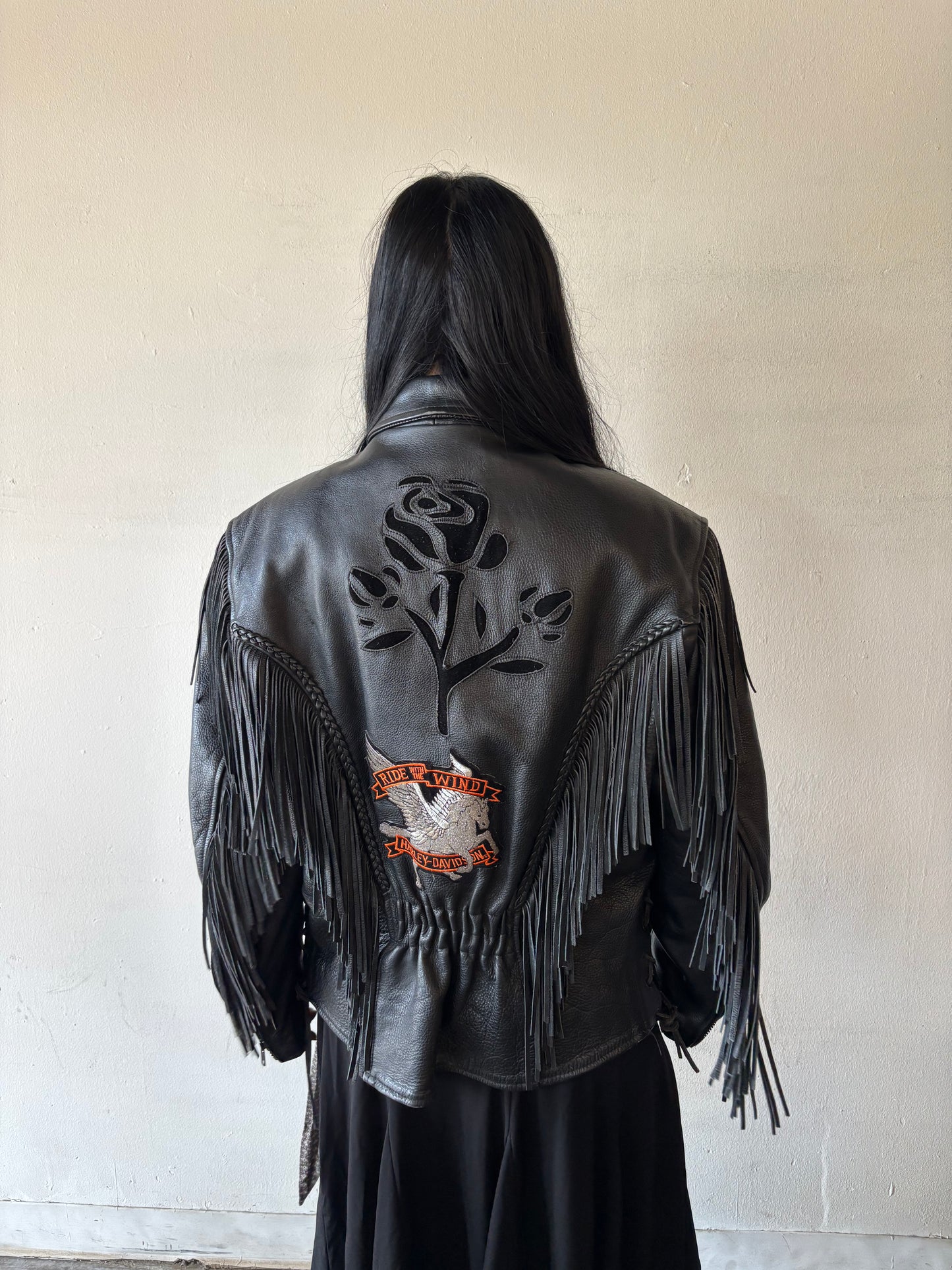Vintage Leather Fringed Leather Jacket